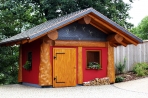 Naturstamm-Gartenhaus 2