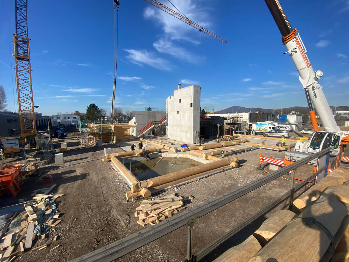 Aufbau Timberjacks Bensheim