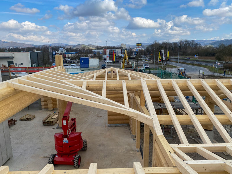 Aufbau Timberjacks Bensheim