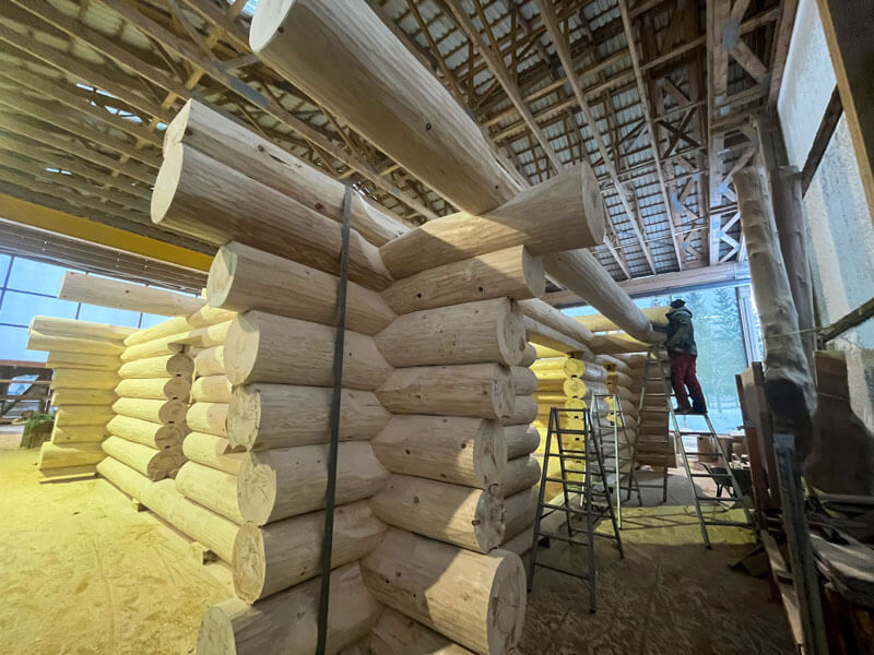 Fertigung Blockhaus Dittersbach